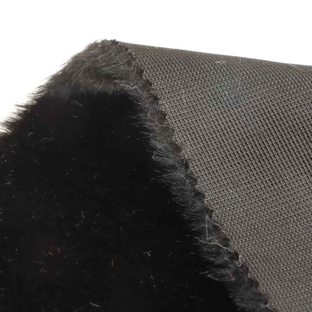 China Fabric for Jackets,Overcoat Fake Fur Knit Fabric Polyester black color buy from China wholesaler bulk order at wholesale price free worldwide shipping Alibaba