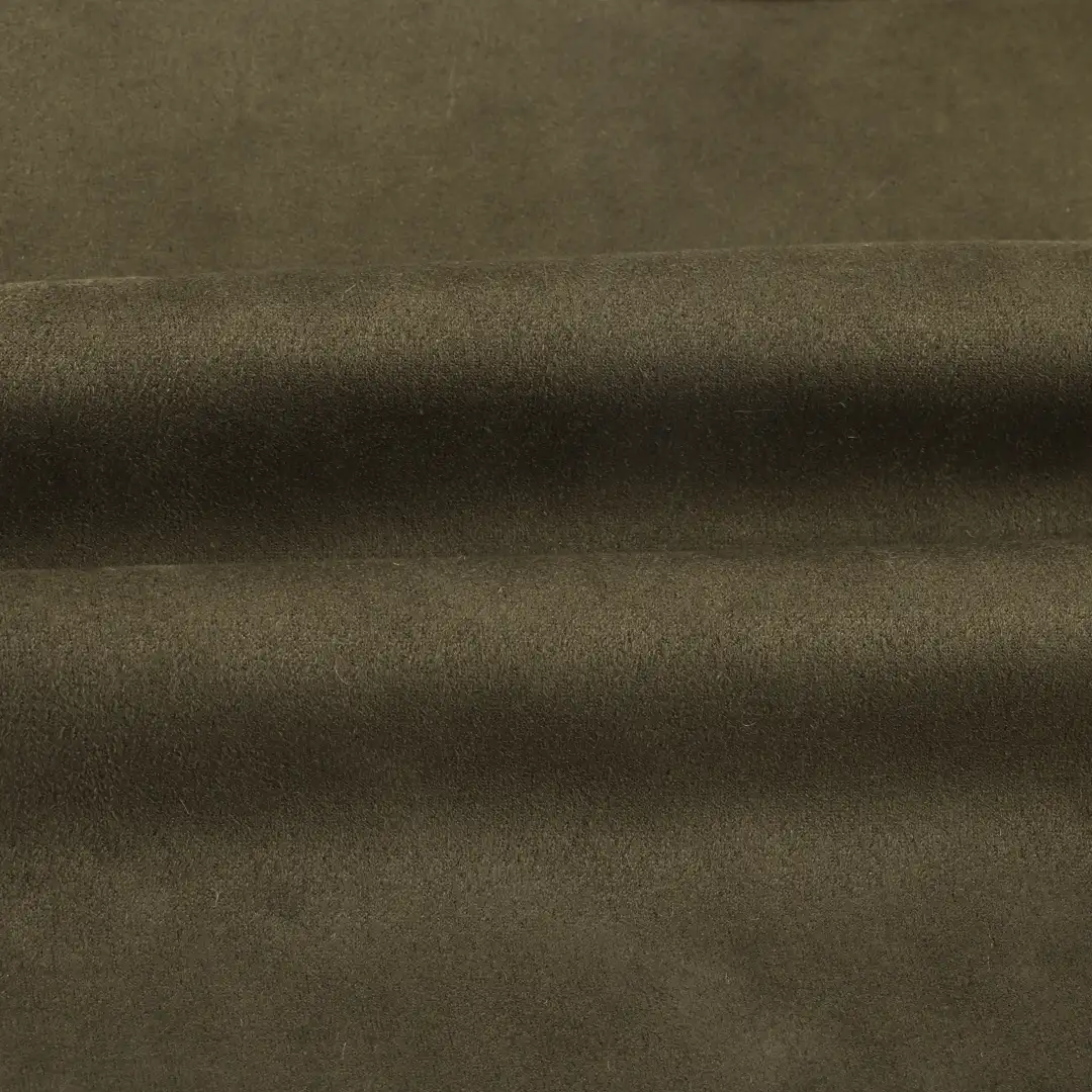 China Fabric for Jackets,Trench Coat Suede Knit Fabric Polyester Olive color buy from China wholesaler bulk order at wholesale price free worldwide shipping Alibaba