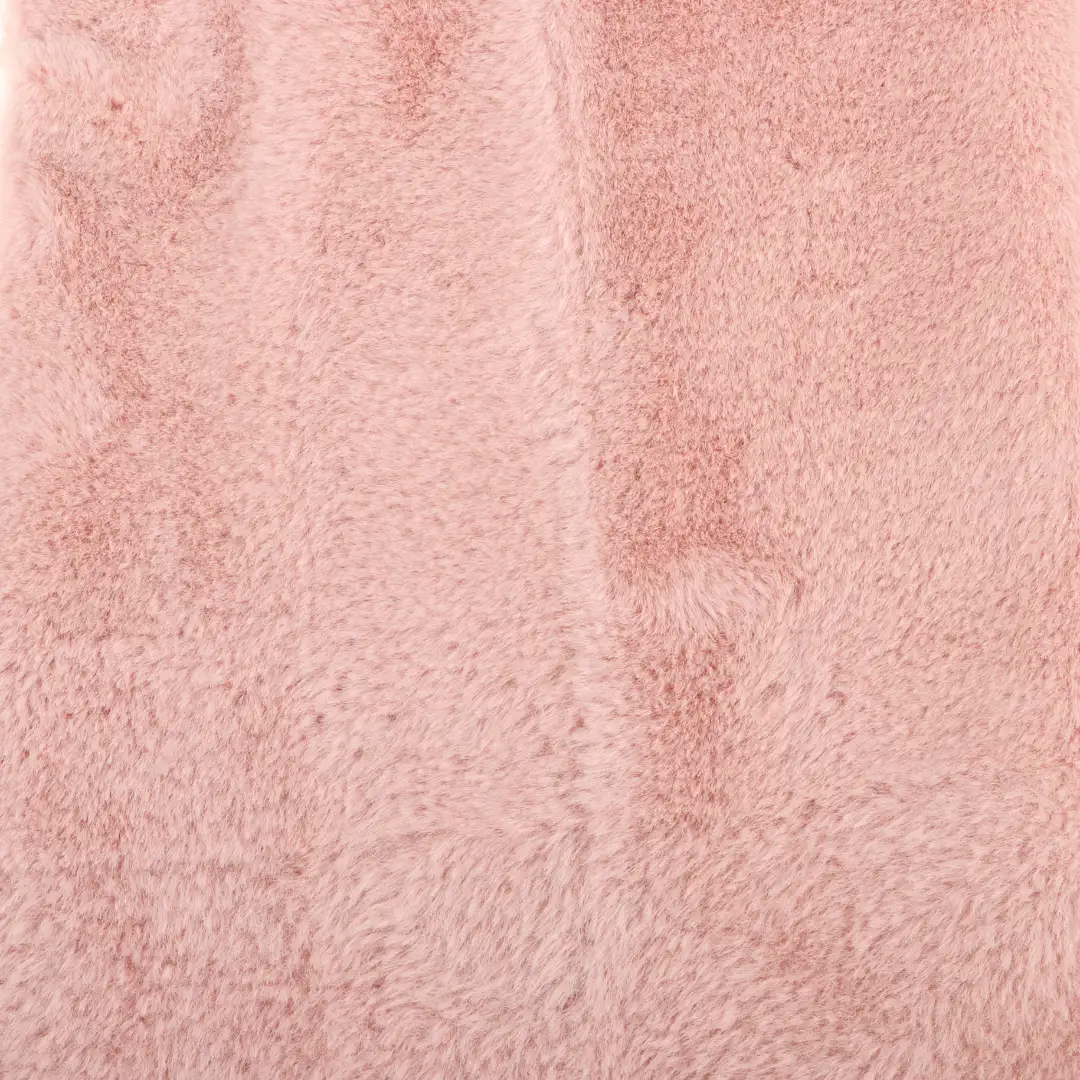 China Fabric for Overcoat Fake Fur Knit Fabric Polyester pink color buy from China wholesaler bulk order at wholesale price free worldwide shipping Alibaba