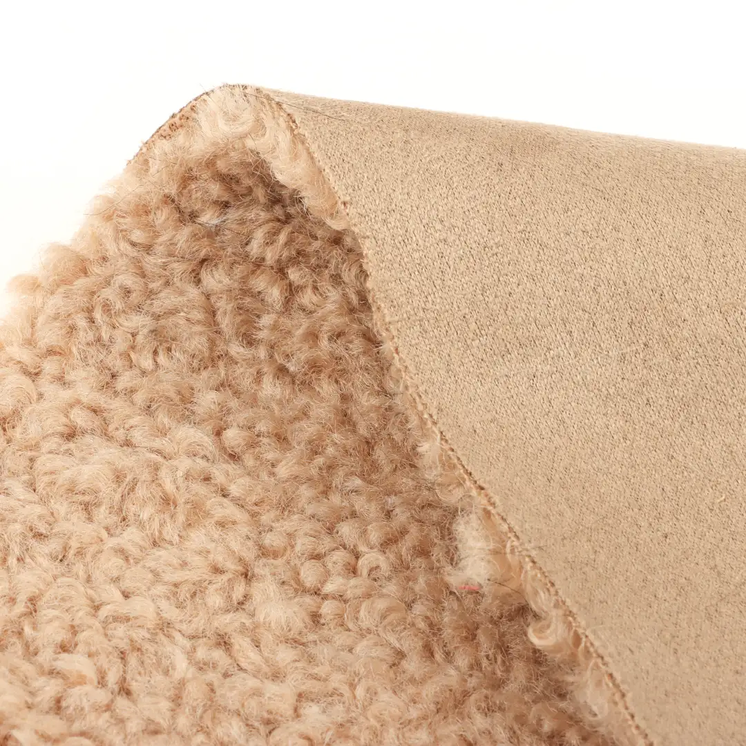China Fabric for Padded Jacket,Overcoat Teddy Knit Fabric Polyester Brown color buy from China wholesaler bulk order at wholesale price free worldwide shipping Alibaba