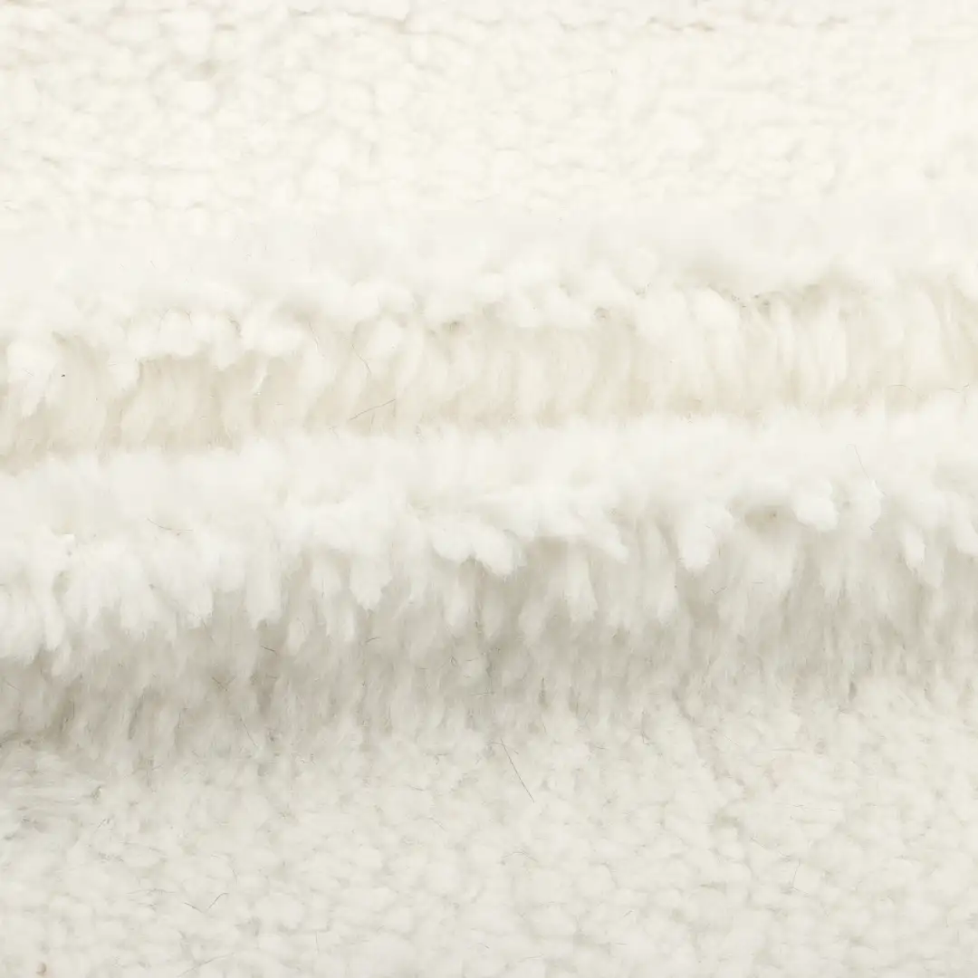China Fabric for Overcoat Sherpa Knit Fabric Polyester white color buy from China wholesaler bulk order at wholesale price free worldwide shipping Alibaba