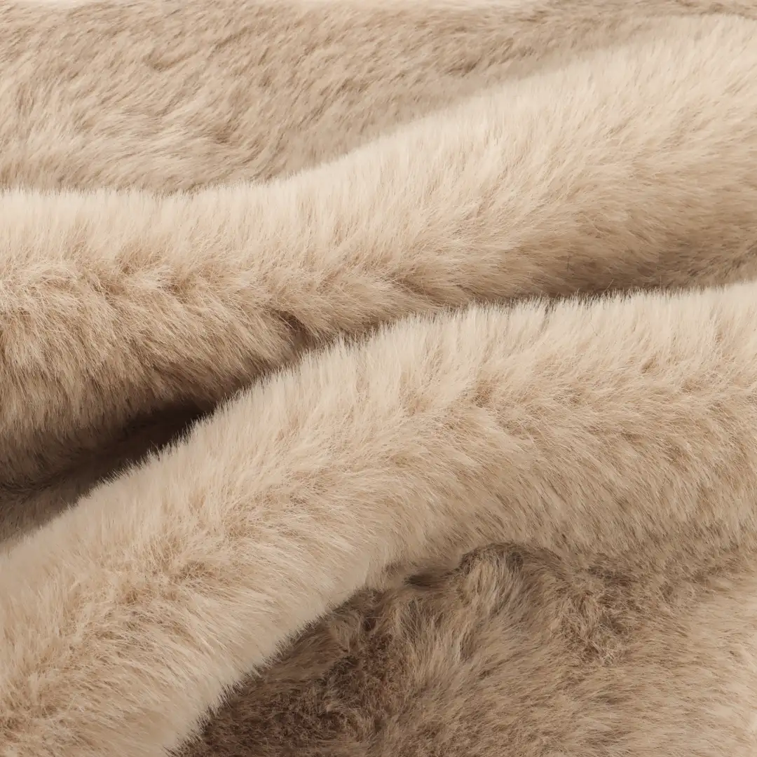 China Fabric for Jackets,Overcoat Fake Fur Knit Fabric Polyester Camel color buy from China wholesaler bulk order at wholesale price free worldwide shipping Alibaba