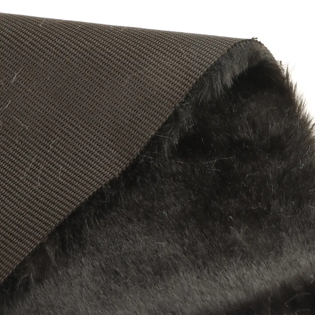 China Fabric for Overcoat Fake Fur Knit Fabric Polyester black color buy from China wholesaler bulk order at wholesale price free worldwide shipping Alibaba