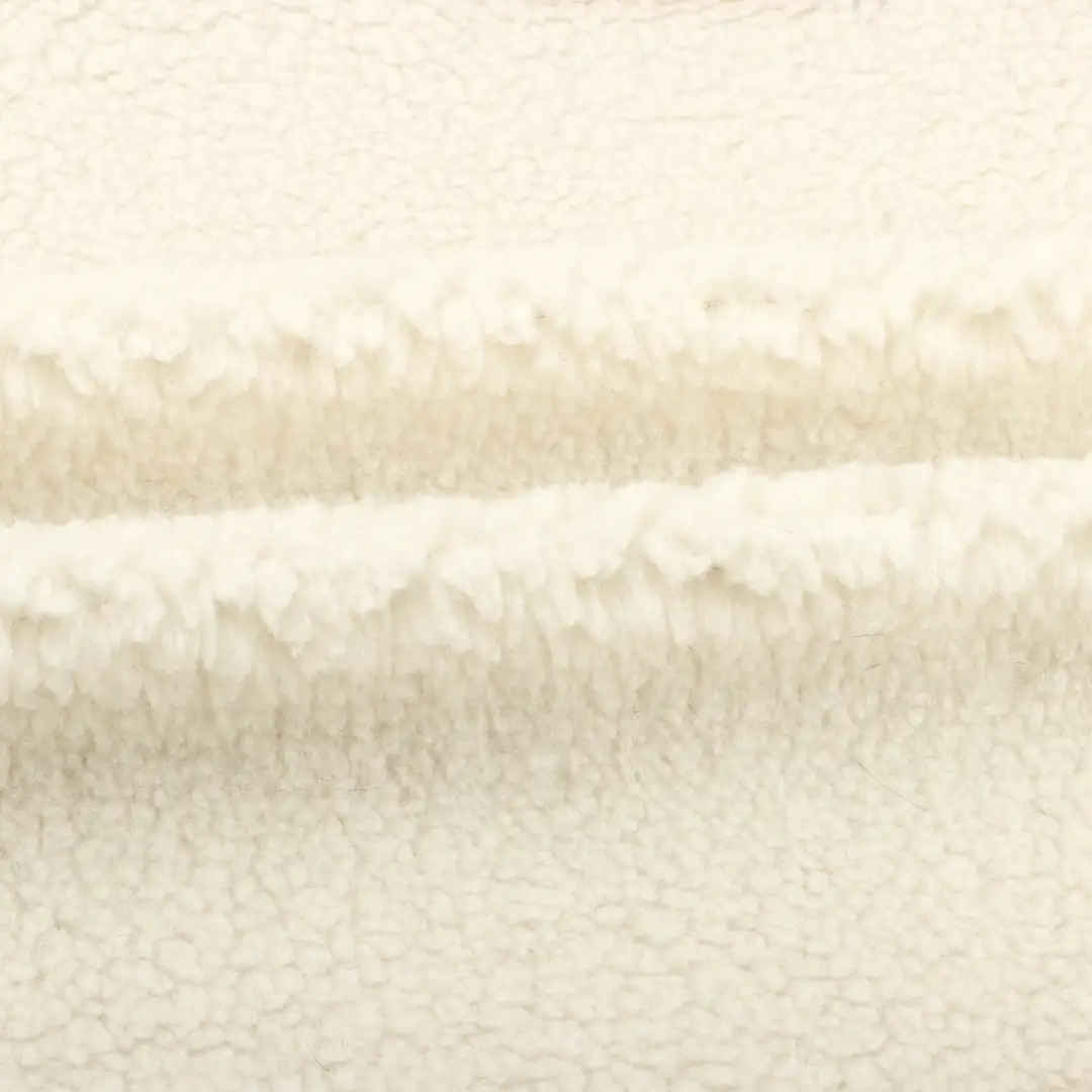 China Fabric for Overcoat Sherpa Knit Fabric Polyester Beige color buy from China wholesaler bulk order at wholesale price free worldwide shipping Alibaba