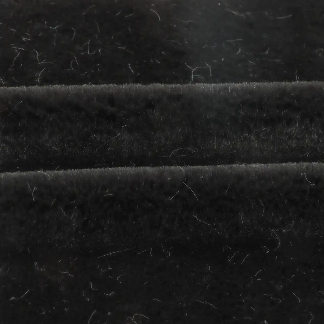 China Fabric for Padded Jacket,Overcoat Fake Fur Knit Fabric Polyester black color buy from China wholesaler bulk order at wholesale price free worldwide shipping Alibaba