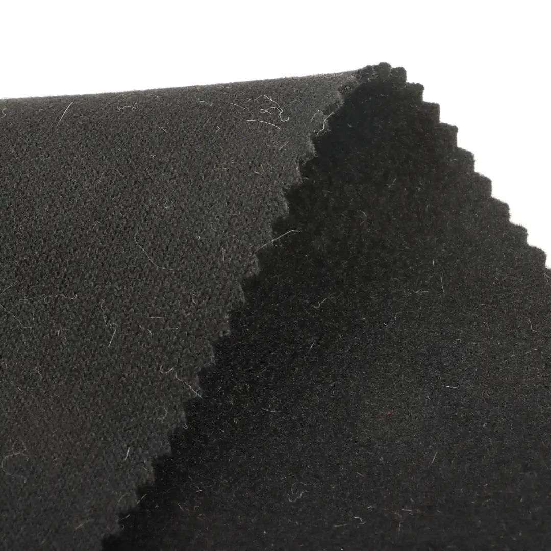 China Fabric for Jackets,Overcoat Knit Woolen Fabric Woolen Polyester black color buy from China wholesaler bulk order at wholesale price free worldwide shipping Alibaba