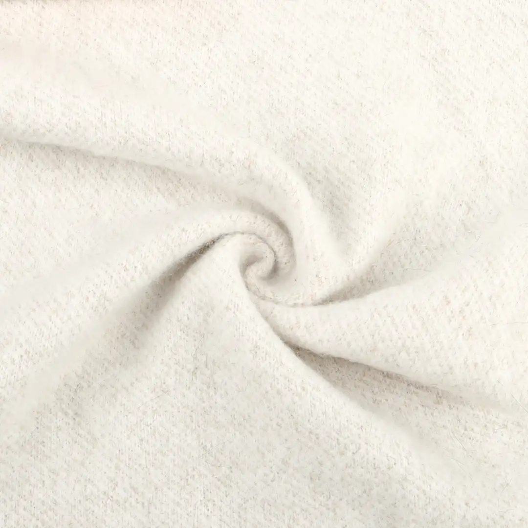 China Fabric for T-Shirt,Tank Top,Shorts,Jogger,Hoodie,Wide Leg Trousers French Terry Knit Fabric Polyester oatmeal color buy from China wholesaler bulk order at wholesale price free worldwide shipping Alibaba