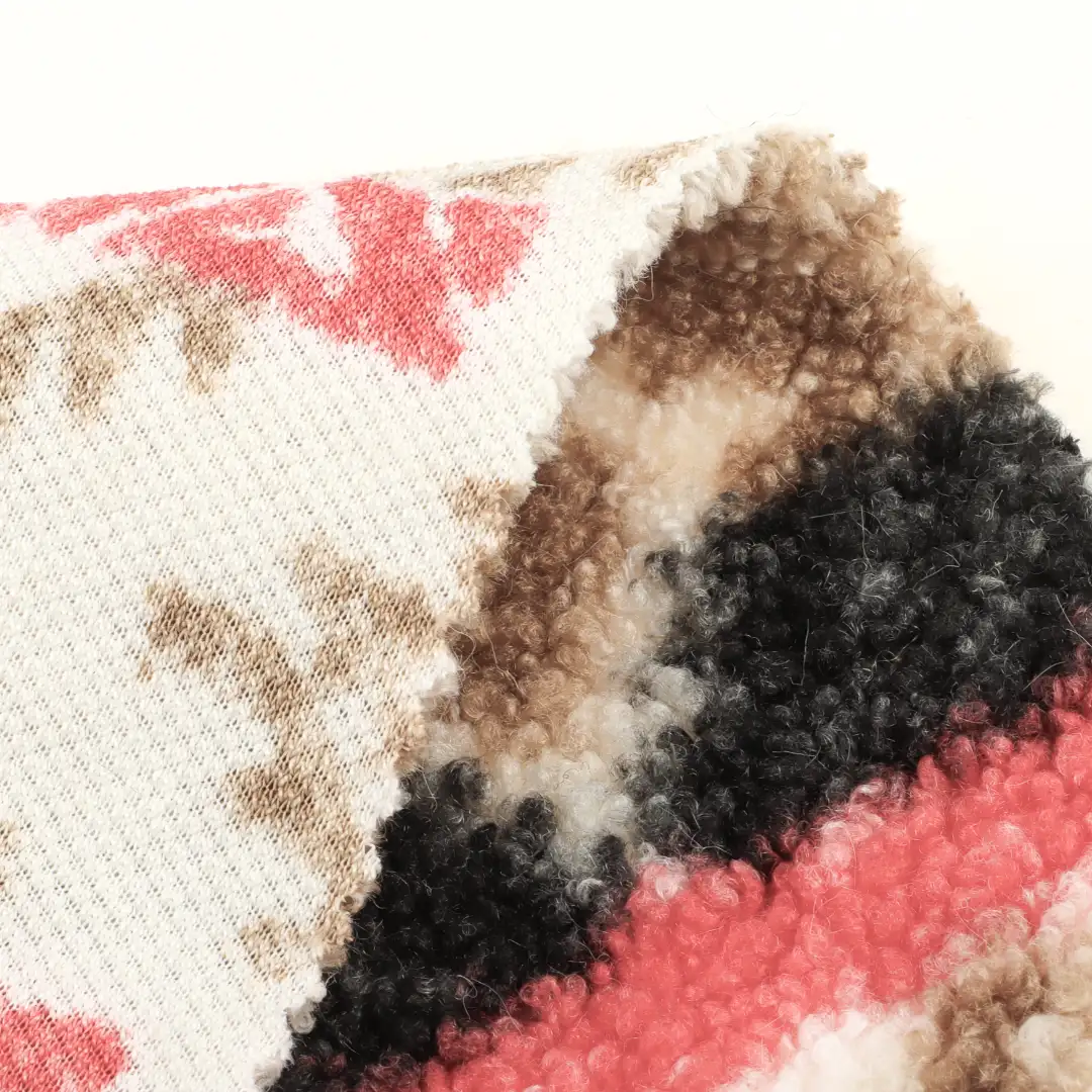China Fabric for Loungewear Sherpa Knit Fabric Polyester printing color buy from China wholesaler bulk order at wholesale price free worldwide shipping Alibaba