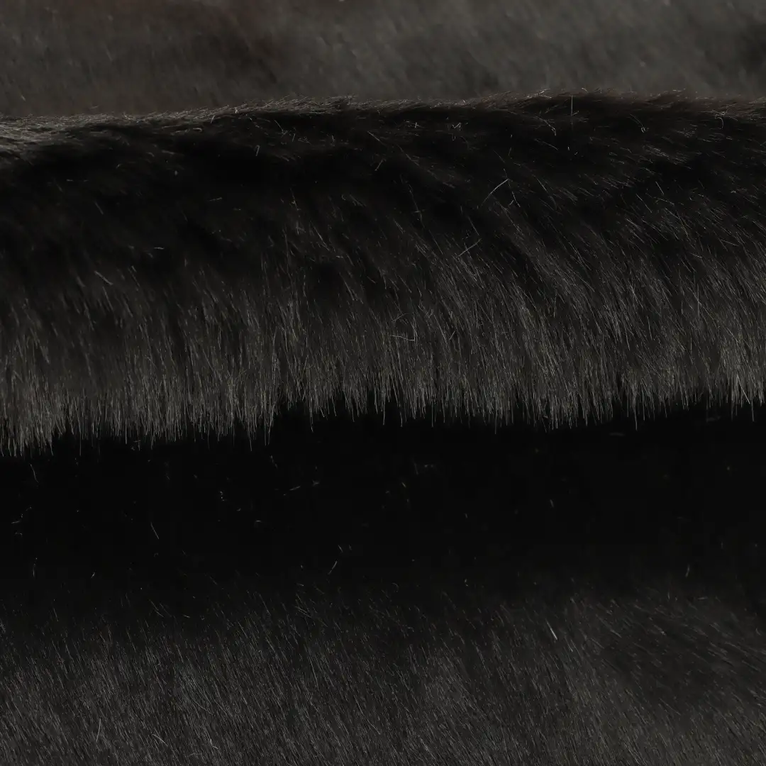 China Fabric for Jackets,Hoodie,Overcoat Fake Fur Knit Fabric Polyester Acrylic black color buy from China wholesaler bulk order at wholesale price free worldwide shipping Alibaba