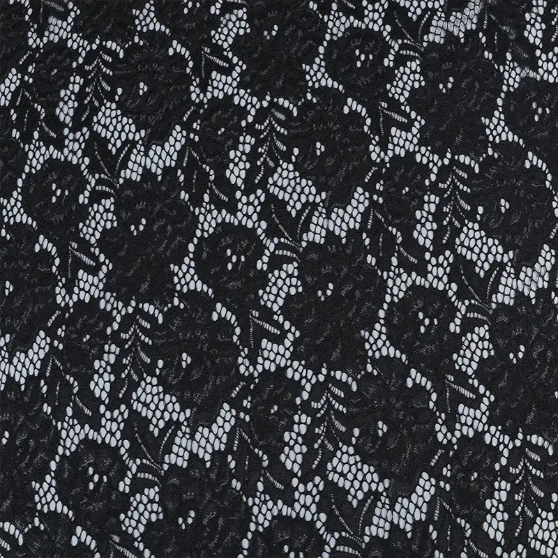 China Fabric for Skirt Lace Knit Fabric Polyester Black color buy from China wholesaler bulk order at wholesale price free worldwide shipping Alibaba