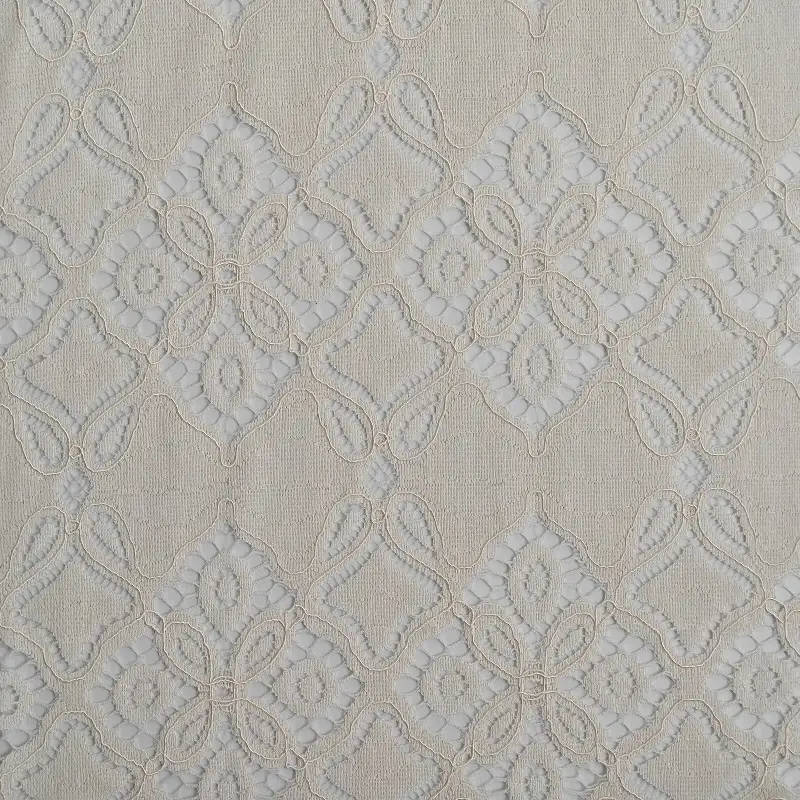 China Fabric for Shirt,Skirt,Dresses (Pullover)  Lace Knit Fabric Cotton Nylon Rayon Antique White color buy from China wholesaler bulk order at wholesale price free worldwide shipping Alibaba