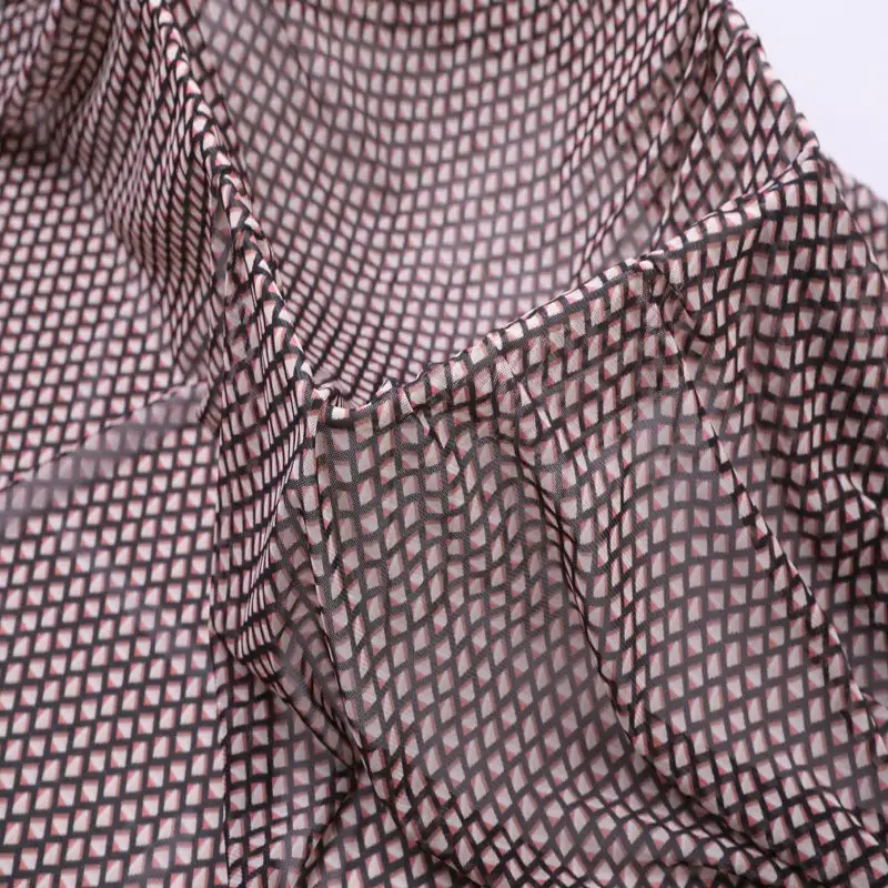 China Fabric for Shirt,Skirt Mesh Knit Fabric Polyester Spandex Black color buy from China wholesaler bulk order at wholesale price free worldwide shipping Alibaba