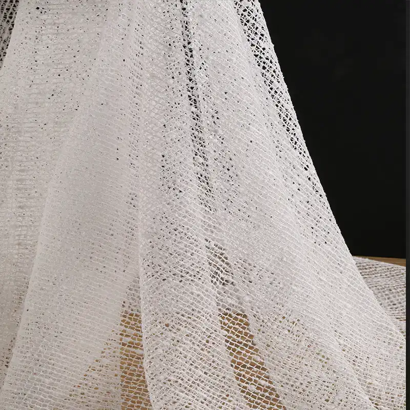 China Fabric for Shirt,Skirt Lace Knit Fabric Polyester Antique White color buy from China wholesaler bulk order at wholesale price free worldwide shipping Alibaba