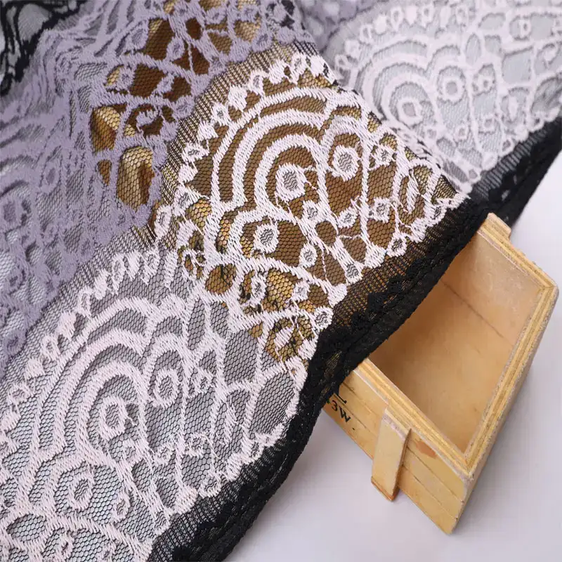 China Fabric for Shirt,Skirt Lace Knit Fabric Polyester Spandex Grey color buy from China wholesaler bulk order at wholesale price free worldwide shipping Alibaba