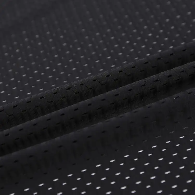 China Fabric for T-Shirt,Sports Bras Mesh Knit Fabric Nylon Spandex Black color buy from China wholesaler bulk order at wholesale price free worldwide shipping Alibaba