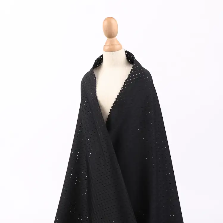 China Fabric for T-Shirt,Sports Bras Mesh Knit Fabric Nylon Spandex Black color buy from China wholesaler bulk order at wholesale price free worldwide shipping Alibaba