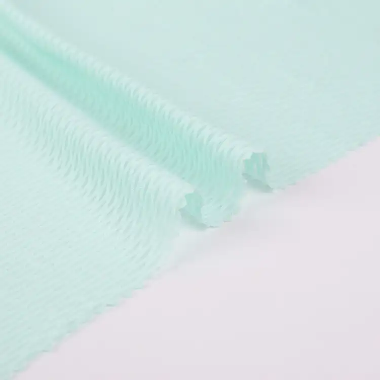 China Fabric for Yoga Clothes,Yoga Pants,Sports Bras Mesh Knit Fabric Polyester Spandex Mint Green color buy from China wholesaler bulk order at wholesale price free worldwide shipping Alibaba