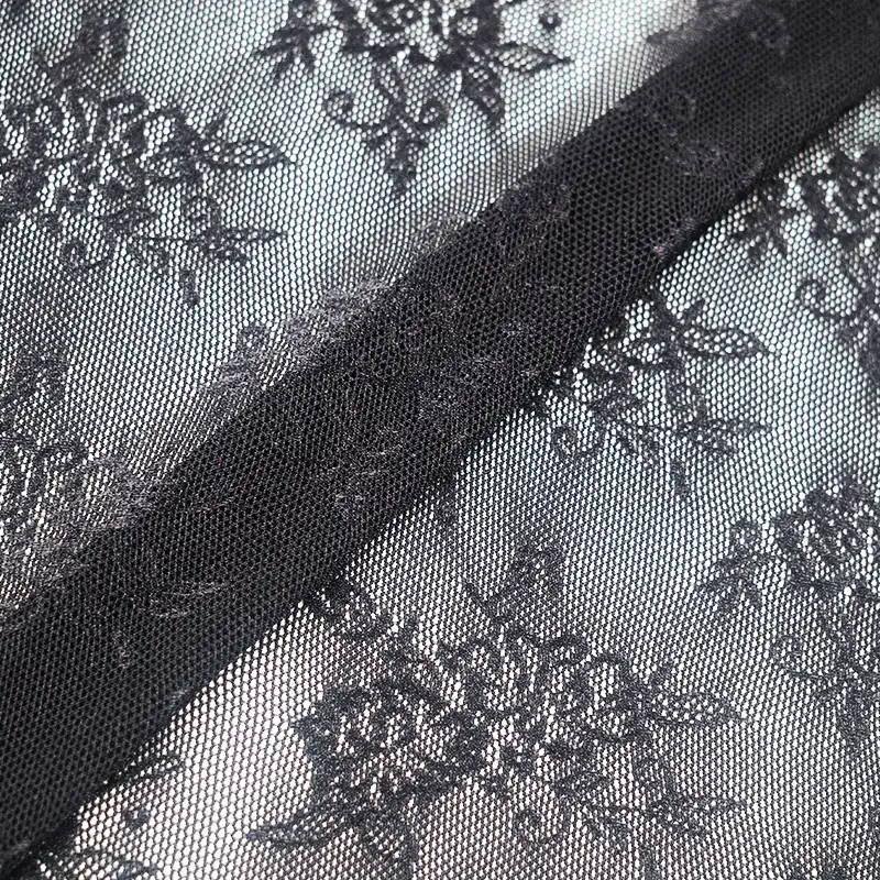 China Fabric for Skirt Lace Knit Fabric Nylon Spandex White color buy from China wholesaler bulk order at wholesale price free worldwide shipping Alibaba