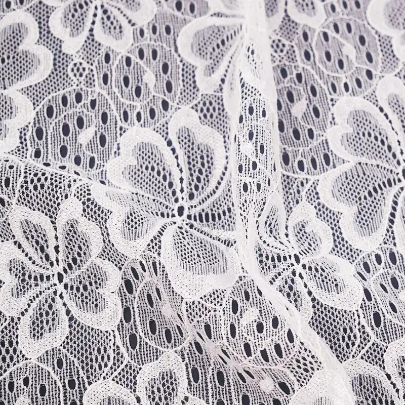China Fabric for Skirt,Swimsuits Lace Knit Fabric Nylon Spandex White color buy from China wholesaler bulk order at wholesale price free worldwide shipping Alibaba