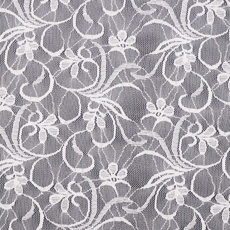 China Fabric for Skirt Lace Knit Fabric Nylon Spandex White color buy from China wholesaler bulk order at wholesale price free worldwide shipping Alibaba