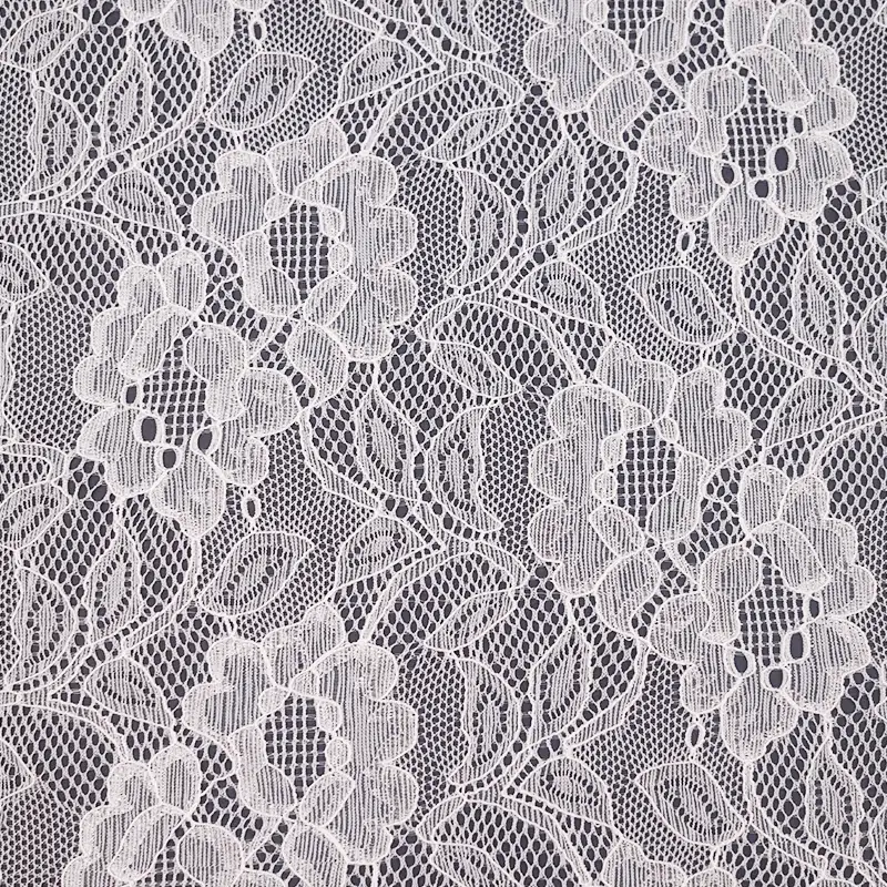China Fabric for T-Shirt,Skirt Lace Knit Fabric Nylon Spandex White color buy from China wholesaler bulk order at wholesale price free worldwide shipping Alibaba