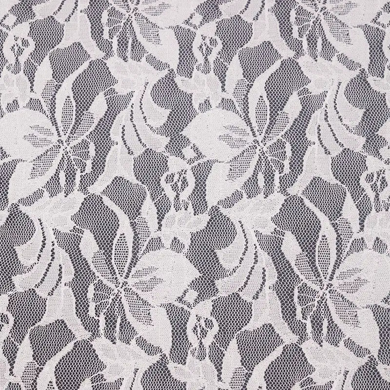 China Fabric for Skirt Lace Knit Fabric Nylon Spandex White color buy from China wholesaler bulk order at wholesale price free worldwide shipping Alibaba