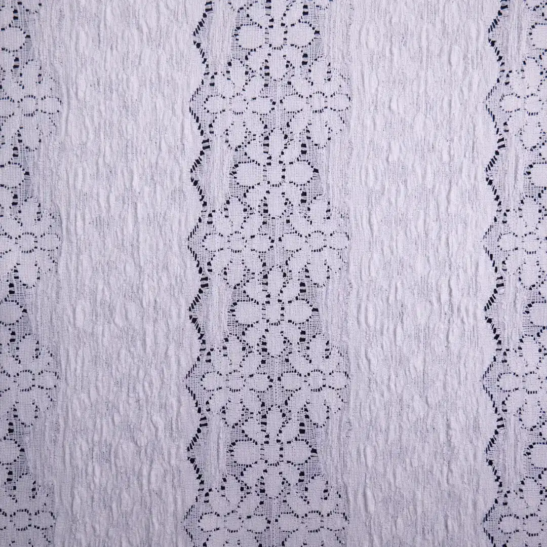 China Fabric for T-Shirt,Lingerie,Skirt Lace Knit Fabric Polyester Spandex White color buy from China wholesaler bulk order at wholesale price free worldwide shipping Alibaba