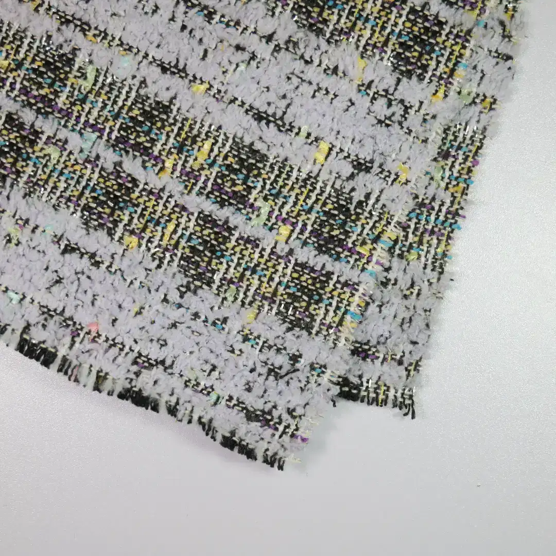 China Fabric for Skirt,Suit,Dresses (Cardigan Button)  Chanel-Style Fabric Woolen Polyester Black color buy from China wholesaler bulk order at wholesale price free worldwide shipping Alibaba