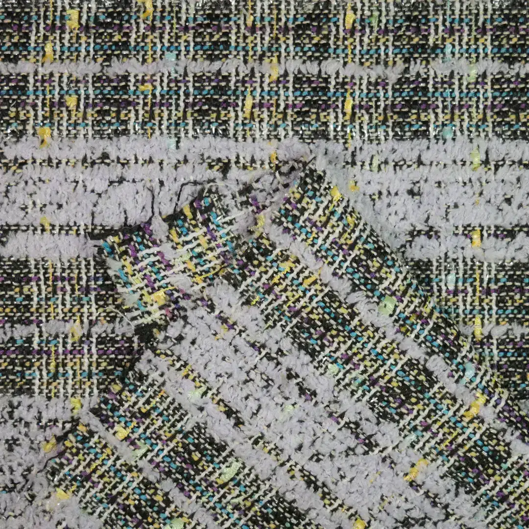 China Fabric for Skirt,Suit,Dresses (Cardigan Button)  Chanel-Style Fabric Woolen Polyester Black color buy from China wholesaler bulk order at wholesale price free worldwide shipping Alibaba