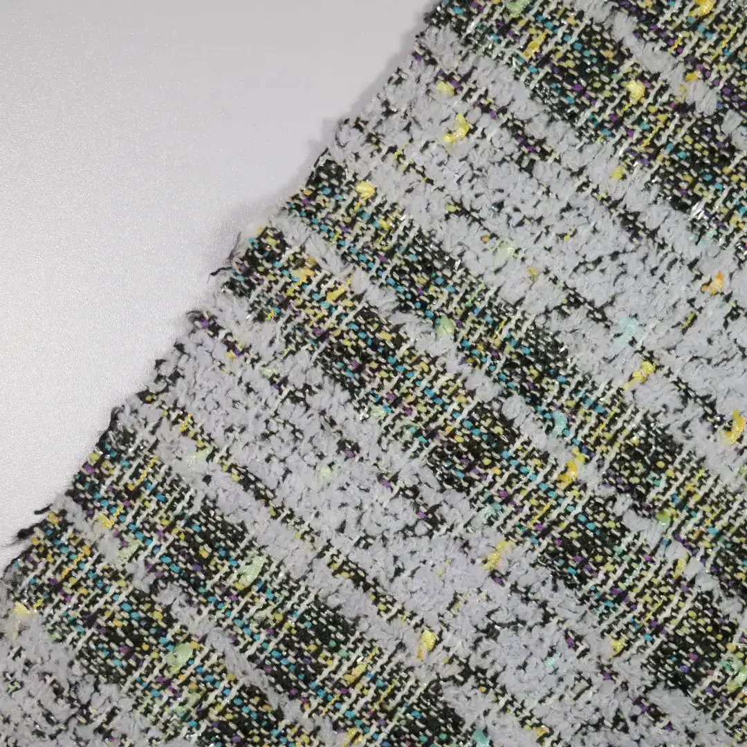 China Fabric for Skirt,Suit,Dresses (Cardigan Button)  Chanel-Style Fabric Woolen Polyester Black color buy from China wholesaler bulk order at wholesale price free worldwide shipping Alibaba