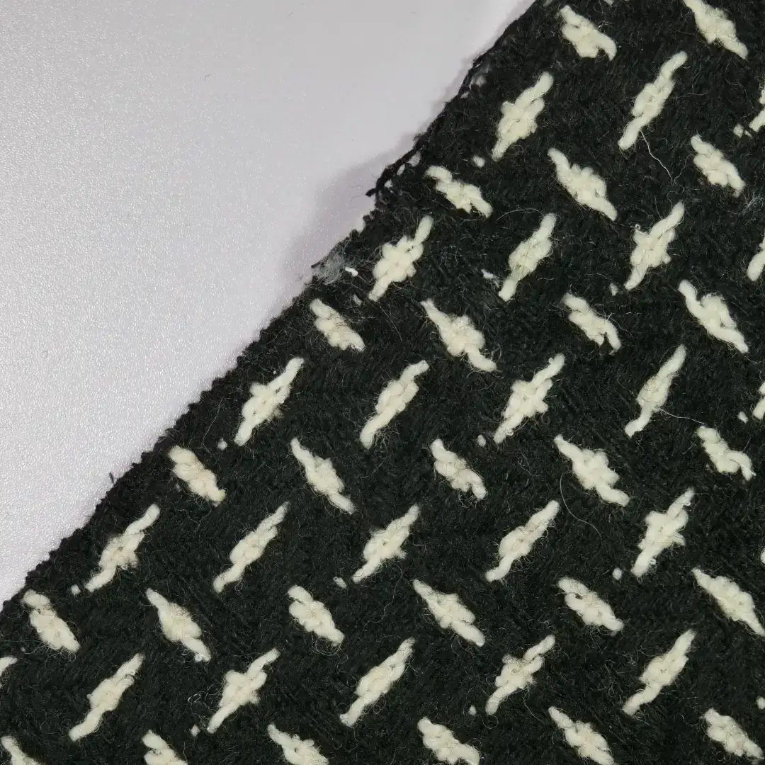 China Fabric for Skirt,Suit,Ski Suits,Uniform Chanel-Style Fabric Woolen Polyester Wool Acrylic Lurex Black color buy from China wholesaler bulk order at wholesale price free worldwide shipping Alibaba