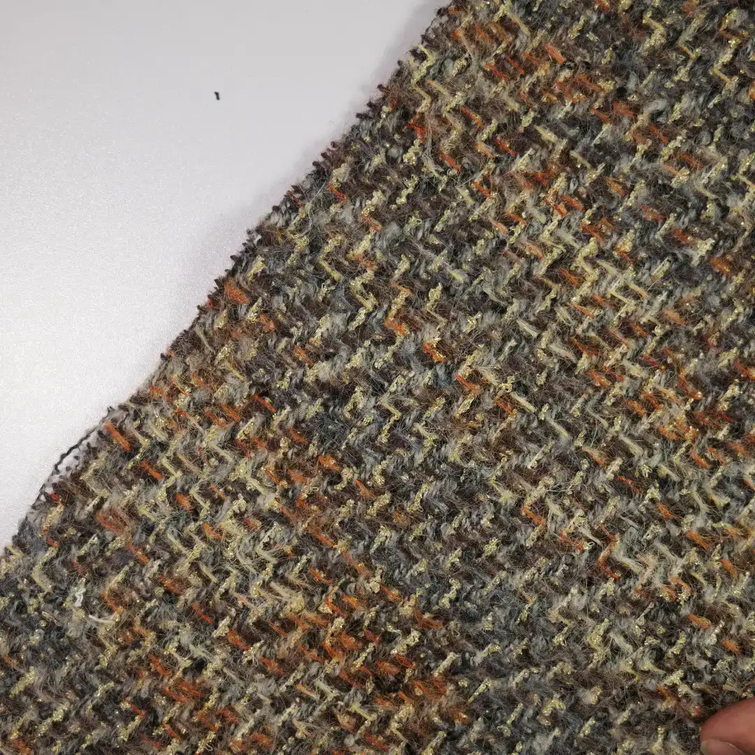 China Fabric for Skirt,Suit Chanel-Style Fabric Woolen Polyester Brown color buy from China wholesaler bulk order at wholesale price free worldwide shipping Alibaba