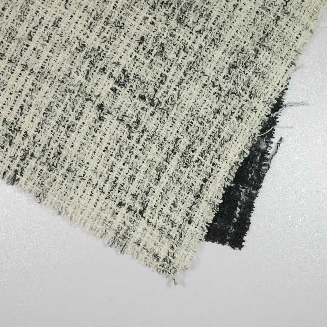 China Fabric for Skirt,Overcoat,Suit Chanel-Style Fabric Woolen Polyester white color buy from China wholesaler bulk order at wholesale price free worldwide shipping Alibaba