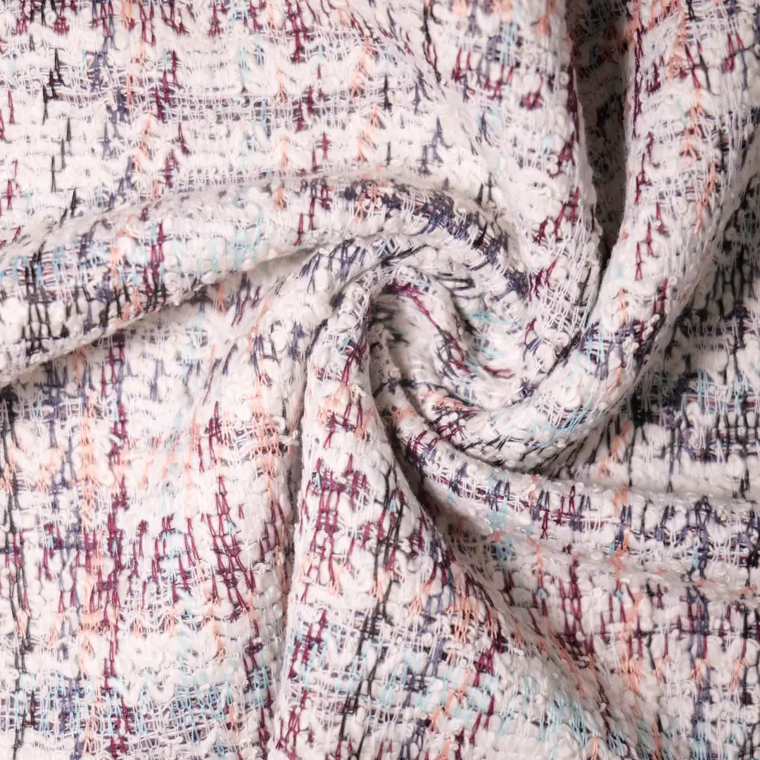 China Fabric for Padded Jacket,Uniform,Open Cardigan  Jacquard Knit Fabric Polyester Cotton Chemical Fiber Spandex Beige color buy from China wholesaler bulk order at wholesale price free worldwide shipping Alibaba