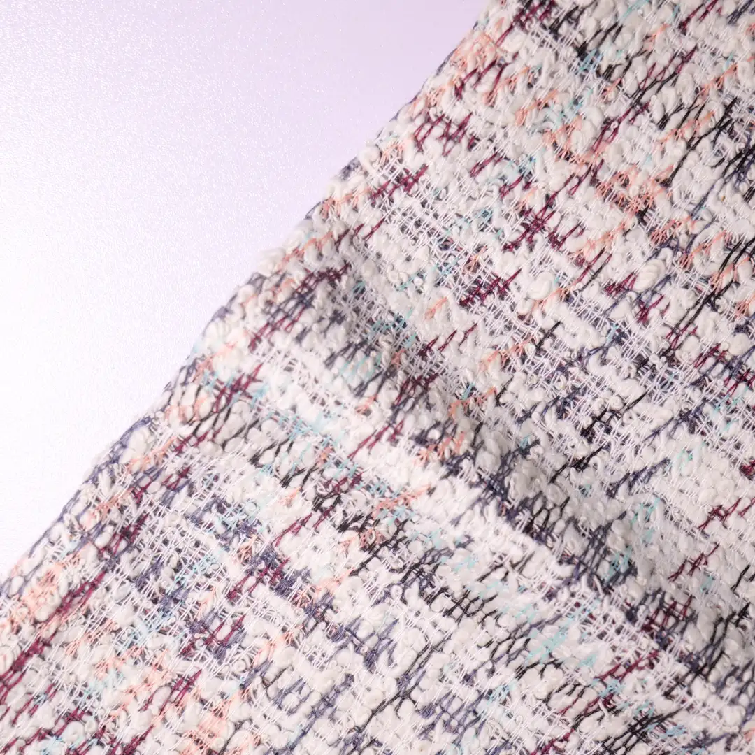 China Fabric for Padded Jacket,Uniform,Open Cardigan  Jacquard Knit Fabric Polyester Cotton Chemical Fiber Spandex Beige color buy from China wholesaler bulk order at wholesale price free worldwide shipping Alibaba