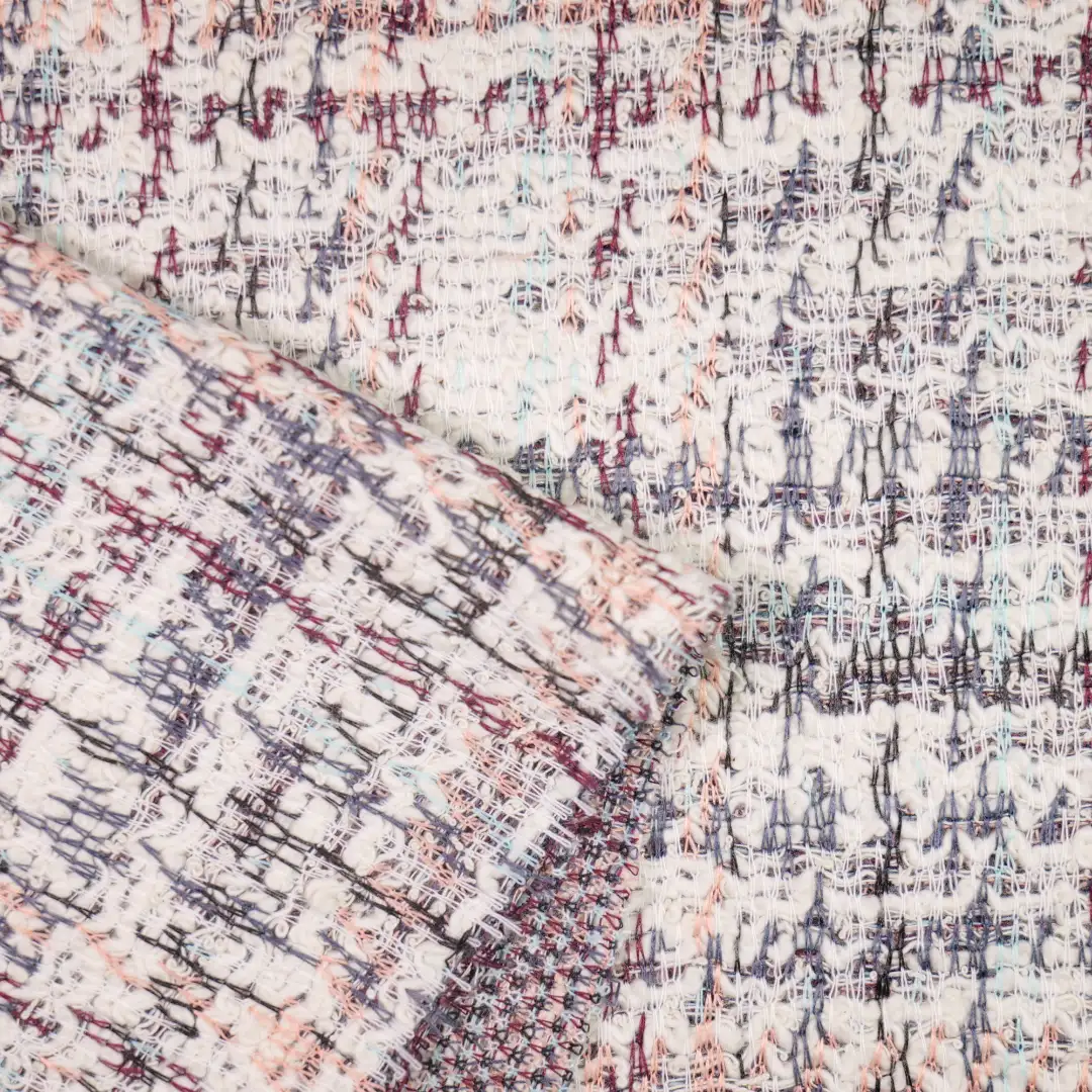 China Fabric for Padded Jacket,Uniform,Open Cardigan  Jacquard Knit Fabric Polyester Cotton Chemical Fiber Spandex Beige color buy from China wholesaler bulk order at wholesale price free worldwide shipping Alibaba