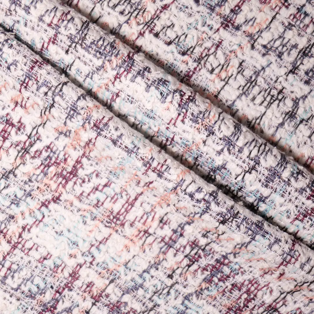 China Fabric for Padded Jacket,Uniform,Open Cardigan  Jacquard Knit Fabric Polyester Cotton Chemical Fiber Spandex Beige color buy from China wholesaler bulk order at wholesale price free worldwide shipping Alibaba