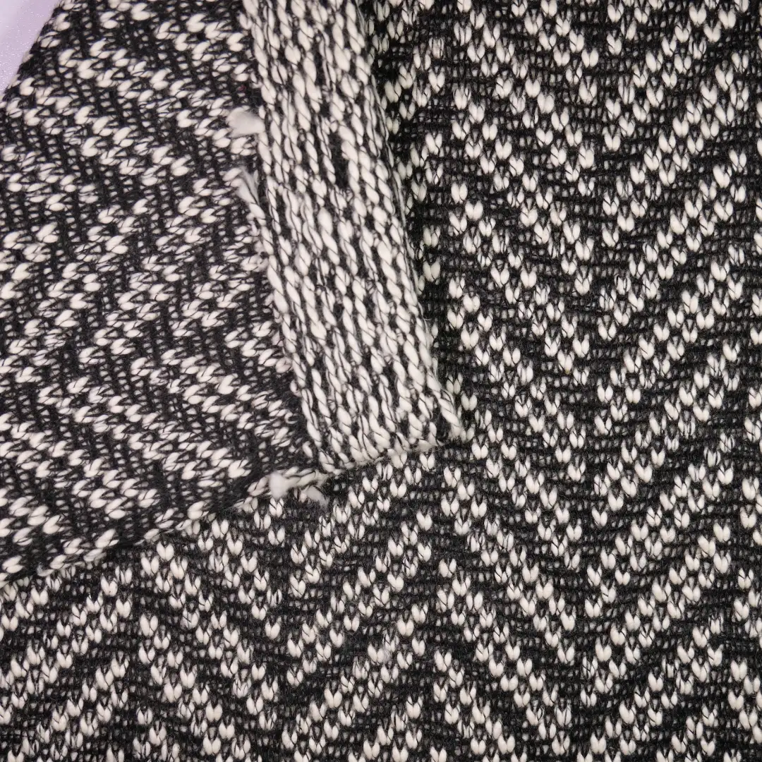 China Fabric for Open Cardigan ,Full-Zipper Cardigan ,Dresses (Cardigan Button)  Jacquard Knit Fabric Cotton Polyester Black color buy from China wholesaler bulk order at wholesale price free worldwide shipping Alibaba