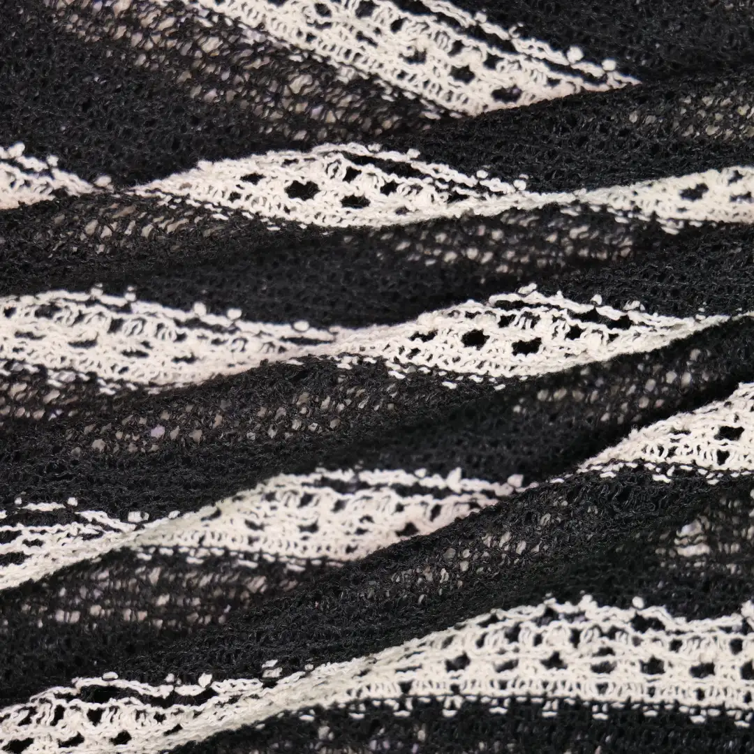 China Fabric for Open Cardigan ,Full-Zipper Cardigan ,Skirt  Jacquard Knit Fabric Cotton Polyester Black color buy from China wholesaler bulk order at wholesale price free worldwide shipping Alibaba