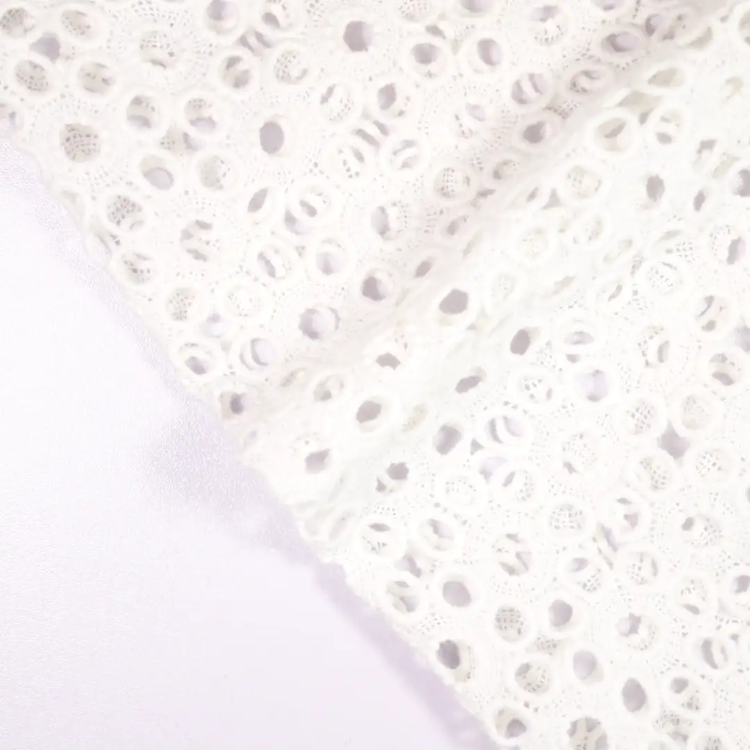 China Fabric for Shirt,Skirt  Schiffli Synthetic Woven Fabric Cotton white color buy from China wholesaler bulk order at wholesale price free worldwide shipping Alibaba