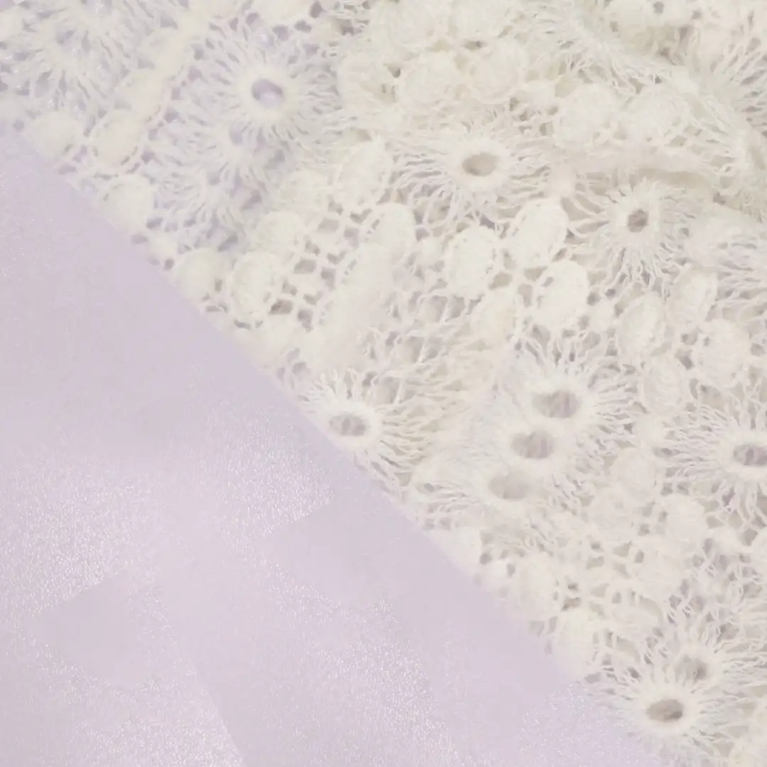 China Fabric for Polo Shirt,Blouse,Crop Top Schiffli Synthetic Woven Fabric Cotton white color buy from China wholesaler bulk order at wholesale price free worldwide shipping Alibaba