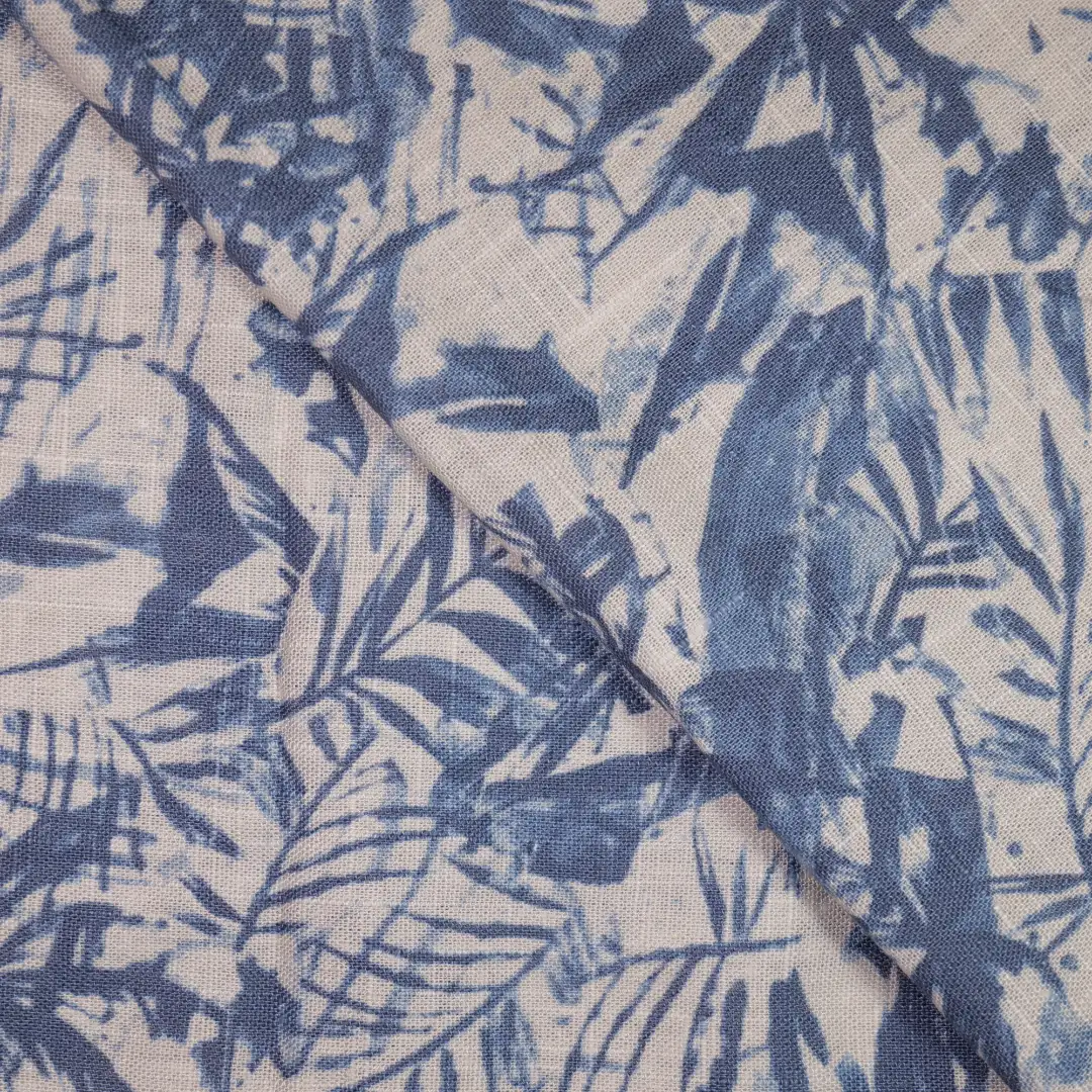 China Fabric for Blouse,Dresses (Pullover) ,Skirt  Linen/Rayon Plain Natural Woven Fabric Rayon Flax Blue color buy from China wholesaler bulk order at wholesale price free worldwide shipping Alibaba