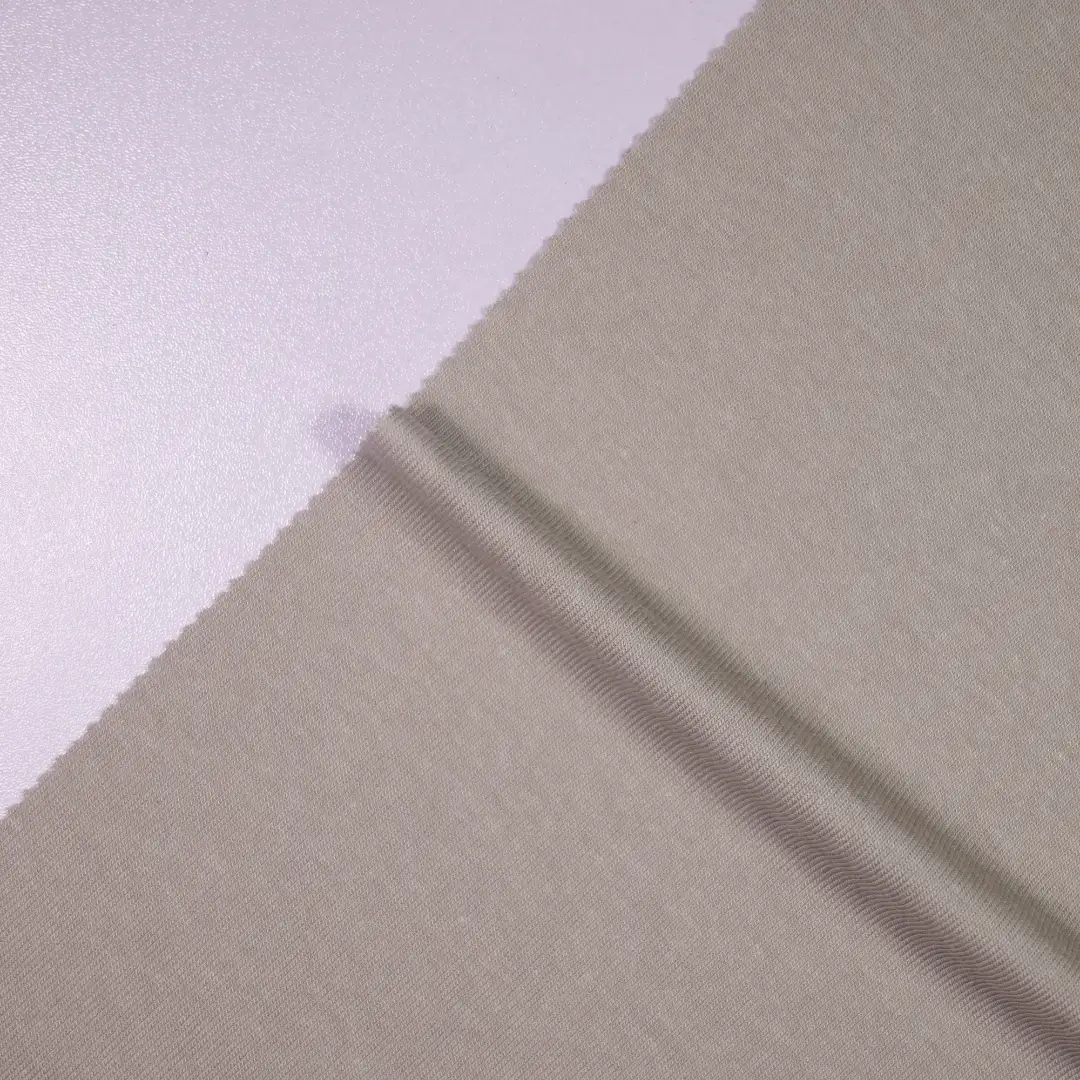 China Fabric for Round Neck Pullover ,T-shirt ,Knitted Trousers ,Chino,Tracksuits Rib Knit Fabric Tencel Acetate Spandex lunar gray color buy from China wholesaler bulk order at wholesale price free worldwide shipping Alibaba