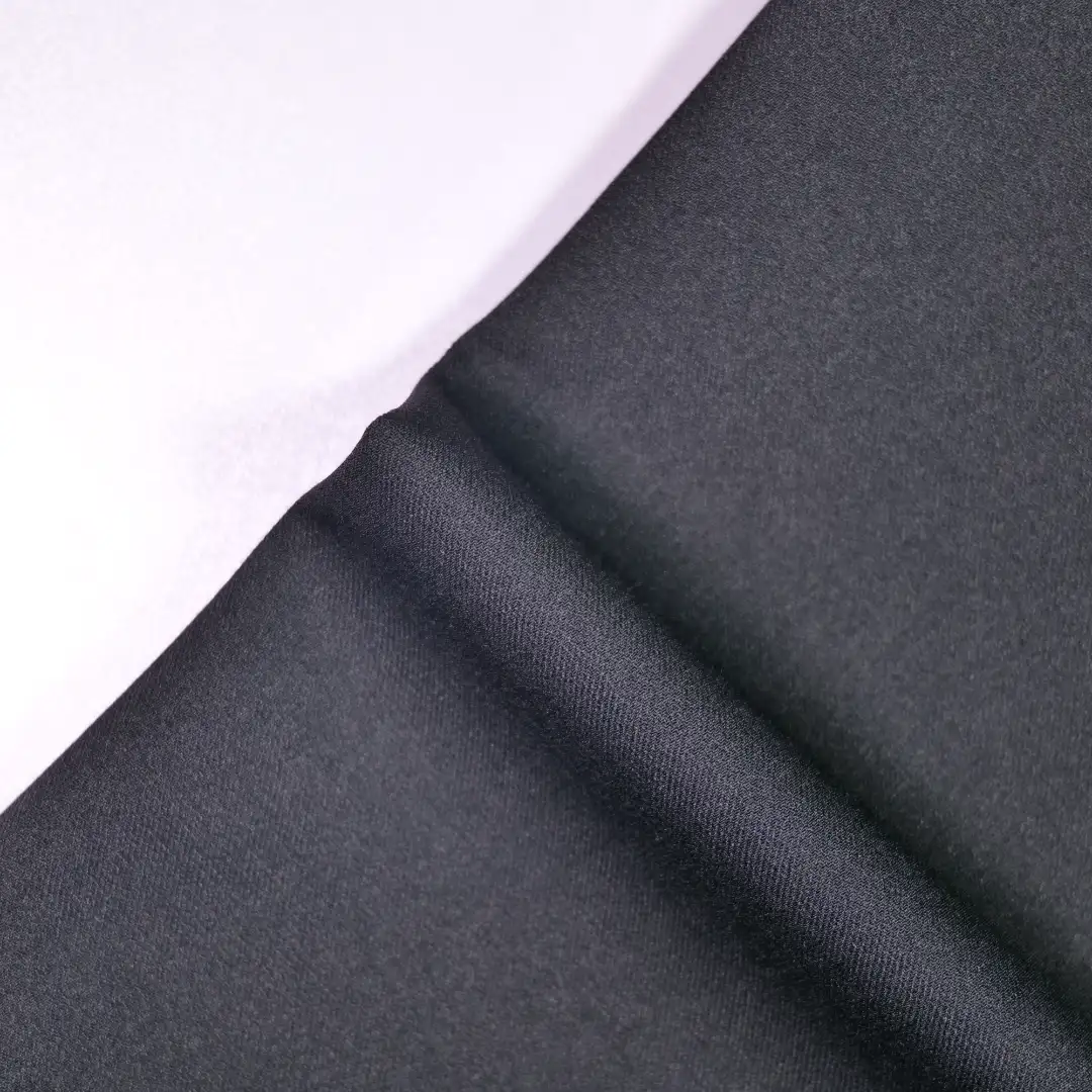 China Fabric for Jackets,Trench Coat,Suit,Skirt  Twill Synthetic Woven Fabric Polyester Black color buy from China wholesaler bulk order at wholesale price free worldwide shipping Alibaba