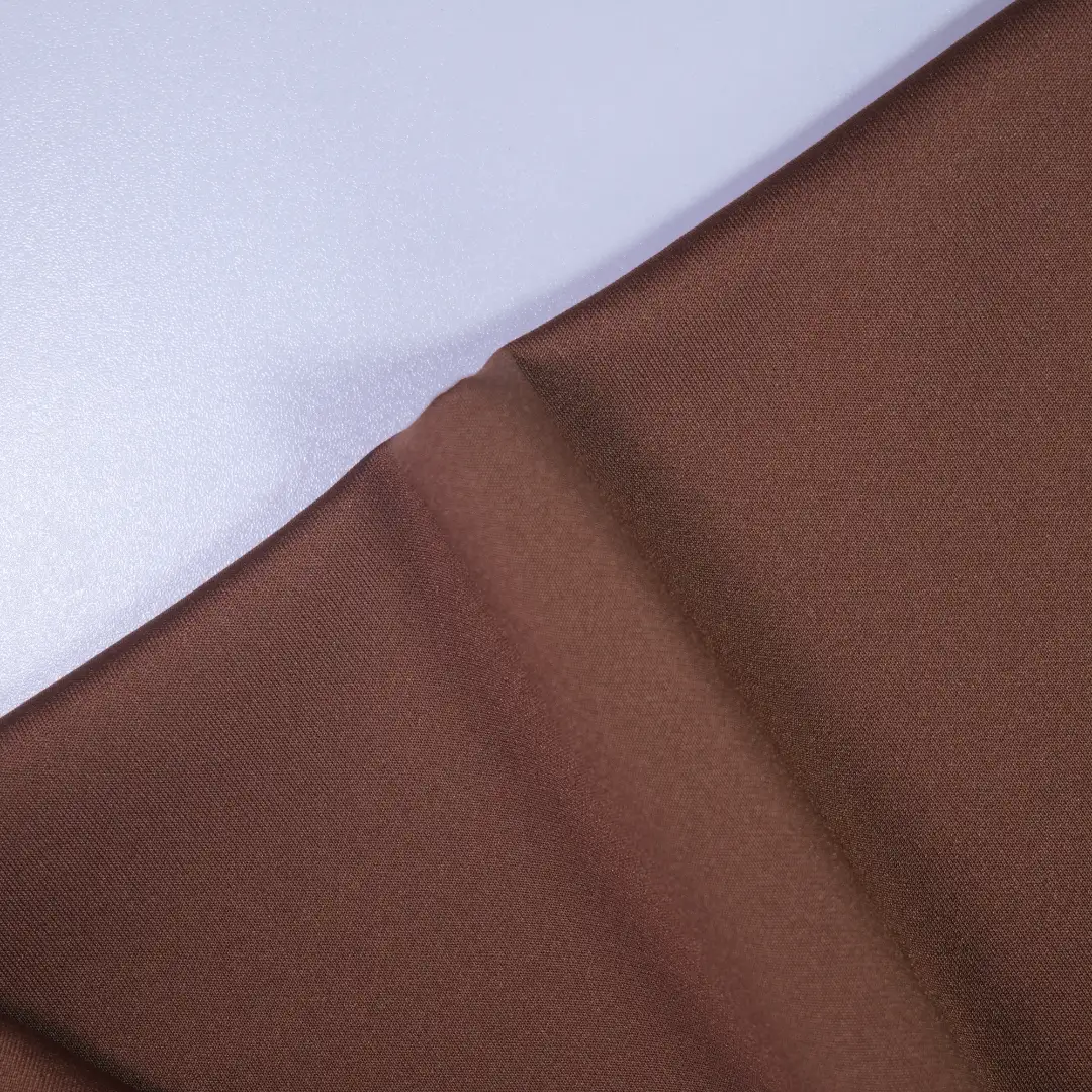 China Fabric for Jackets,Sweatshirt,Tracksuits Scuba Knit Fabric Polyester Cotton Spandex Brown color buy from China wholesaler bulk order at wholesale price free worldwide shipping Alibaba