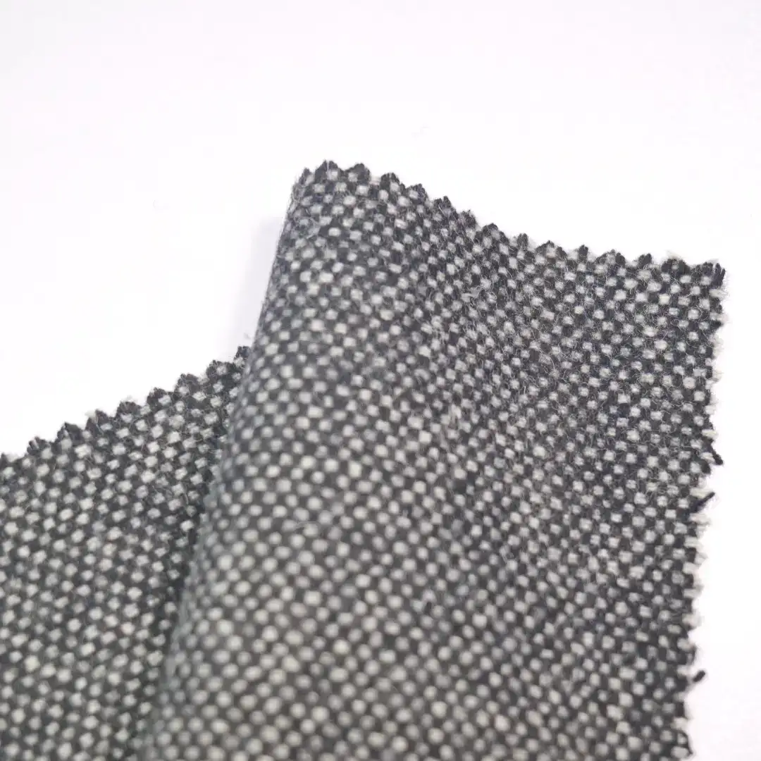 China Fabric for Overcoat,Suit Chanel-Style Fabric Woolen Wool Polyester Black color buy from China wholesaler bulk order at wholesale price free worldwide shipping Alibaba