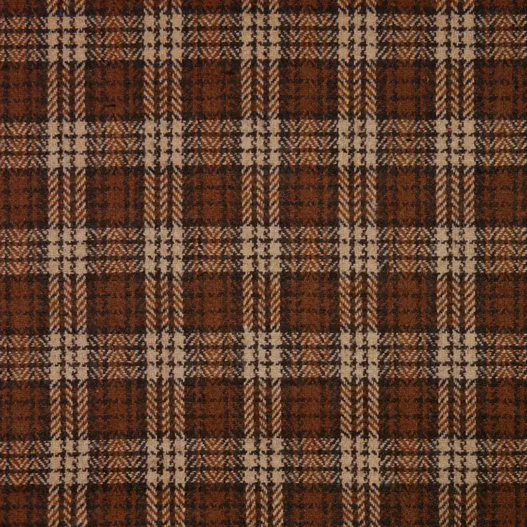 China Fabric for Over Shirt Yarn Dyed Check Synthetic Woven Fabric Chemical Fiber brown color buy from China wholesaler bulk order at wholesale price free worldwide shipping Alibaba