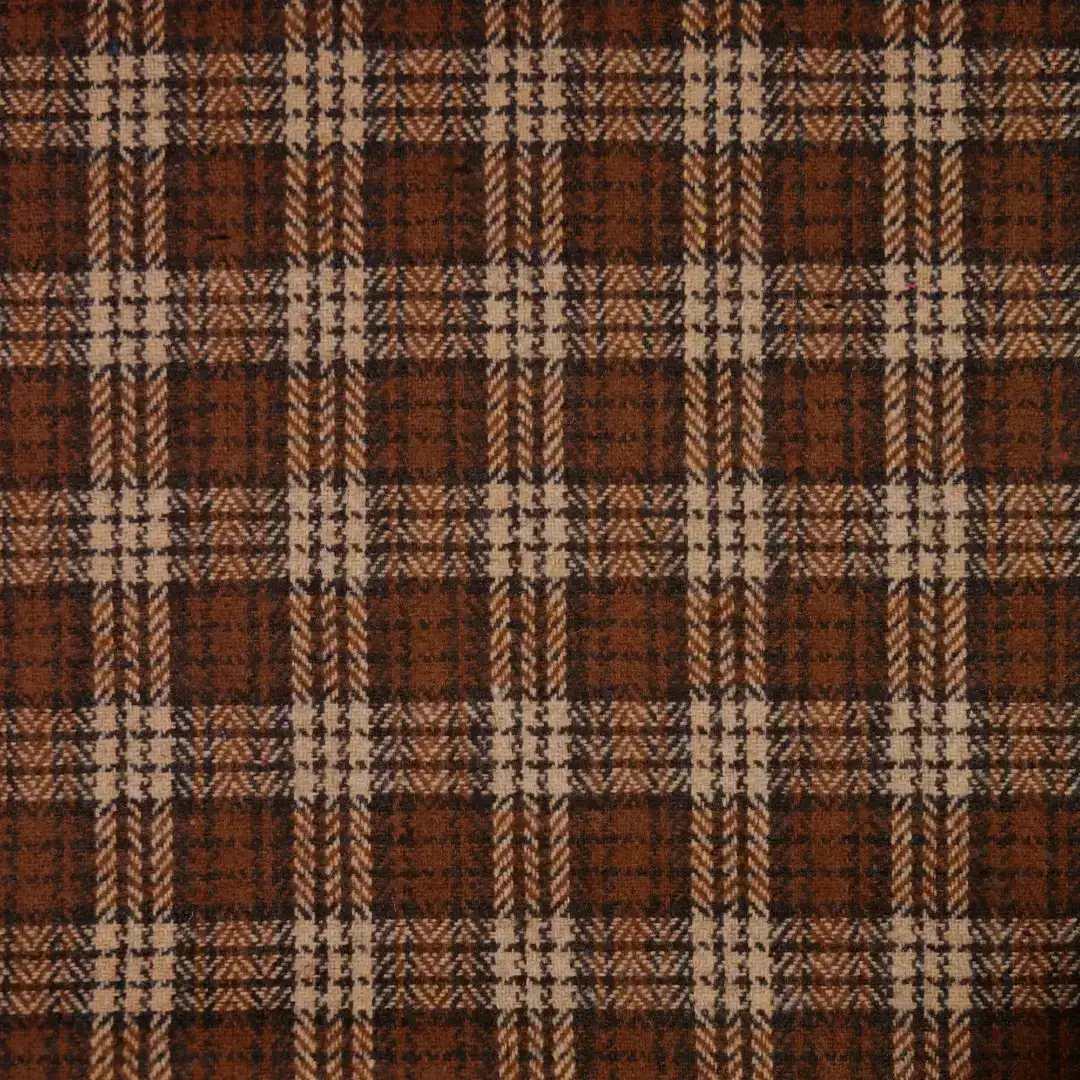 China Fabric for Over Shirt Yarn Dyed Check Synthetic Woven Fabric Chemical Fiber brown color buy from China wholesaler bulk order at wholesale price free worldwide shipping Alibaba