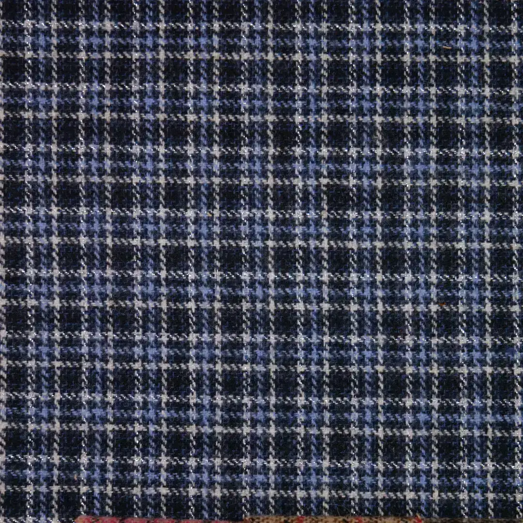 China Fabric for Over Shirt Yarn Dyed Check Synthetic Woven Fabric Chemical Fiber Wool blue color buy from China wholesaler bulk order at wholesale price free worldwide shipping Alibaba