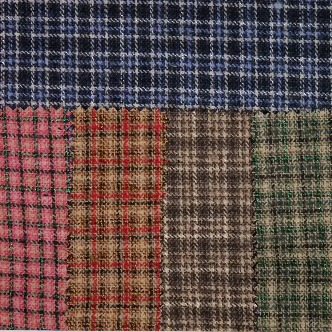 China Fabric for Over Shirt Yarn Dyed Check Synthetic Woven Fabric Chemical Fiber Wool blue color buy from China wholesaler bulk order at wholesale price free worldwide shipping Alibaba